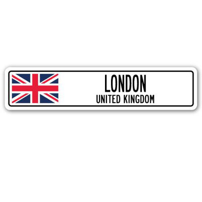 Panneau de signalisation en aluminium à Londres, Royaume-Uni