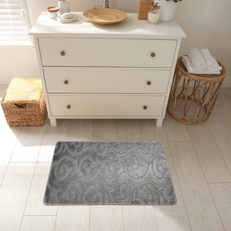 Tapis de cuisine Design, Rectangle 1 pi 5 po x 2 pi 8 po, gris