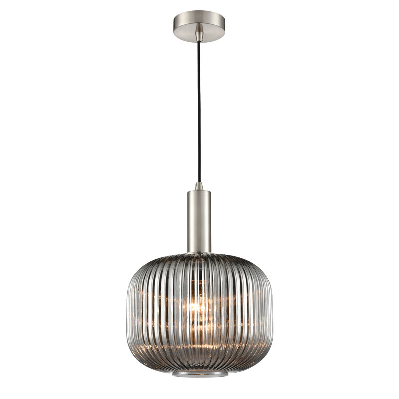 Stephin 1 - Light Satin Nickel Single Pendant, Satin Nickel