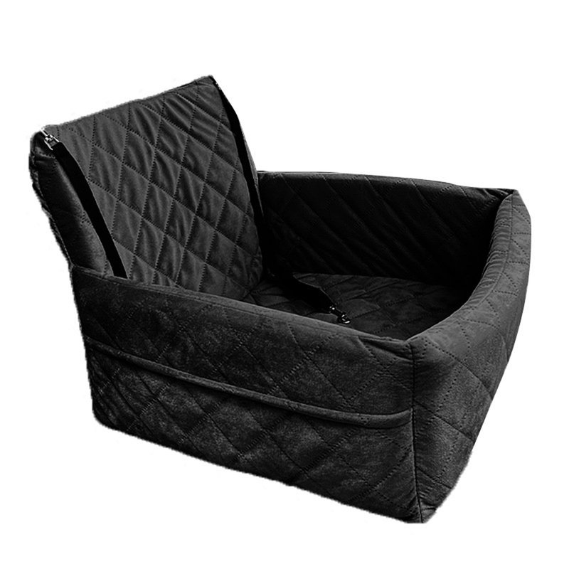Lit de voiture détachable lavable pour chien, tapis de couchage portable doux pour animaux de compagnie, Black