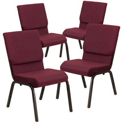 Rayleigh 18.5"W Dot Fabric Stacking Church Chair