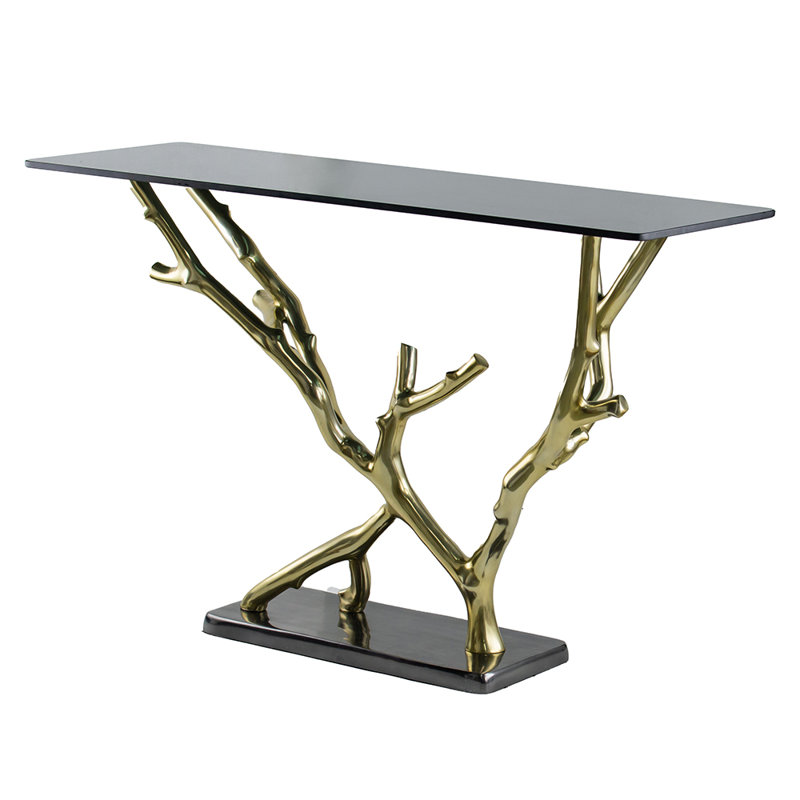 47.2'' Glass Top Console Table