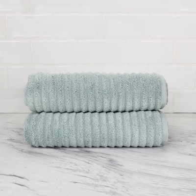 Croslin Turkish Cotton Plush Ribbed Bath Towel