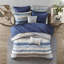 -piece Seersucker Comforter And Quilt Set, Blue, King/cal King