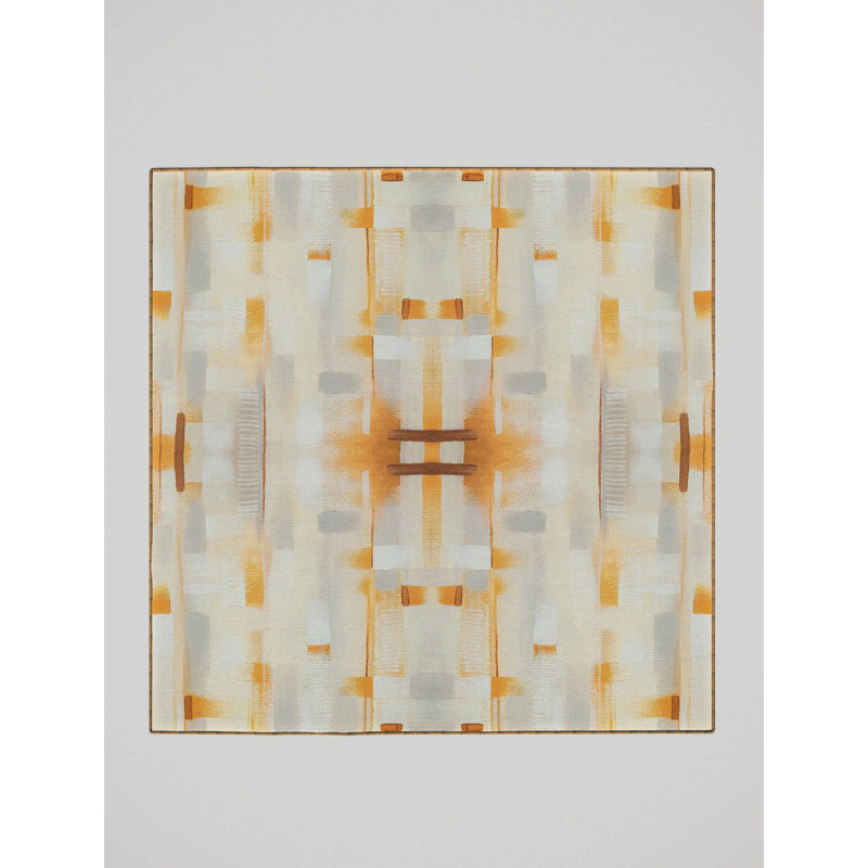 Kunala Washable Abstract Indoor Rug, Square 6'