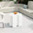 White 3 Modular Side Tables With Interlocking Design, 200lb Capacity For Indoor And Outdoor Display Areas Functionality