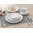 24 Piece Porcelain China Dinnerware Set - Service for 4