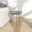 Table d'appoint en céramique avec plateau en marbre noir Erhart