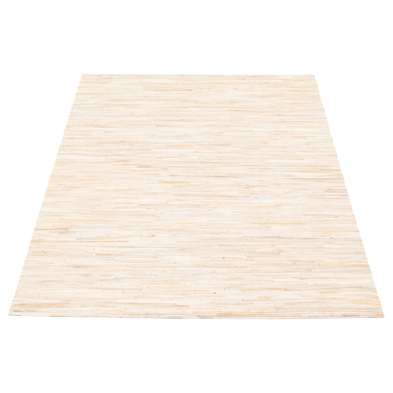 Tapis ivoire en cuir de vache fabriqué à la main Masvingo