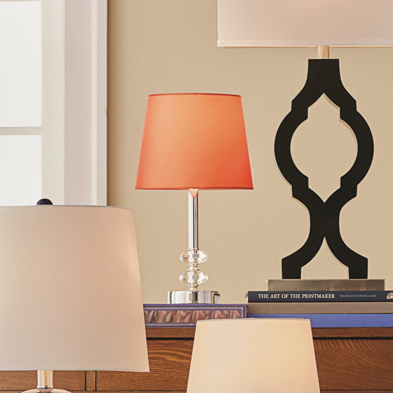 Herendeen Crystal Table Lamp, Orange