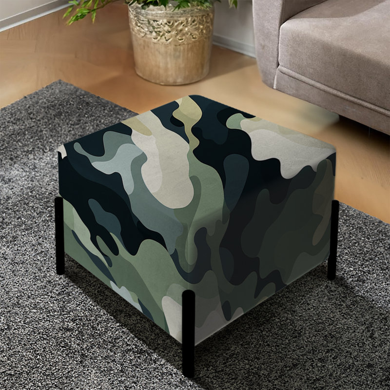 Industrial Edge Surf Imagery - Repose-pieds carré camouflage