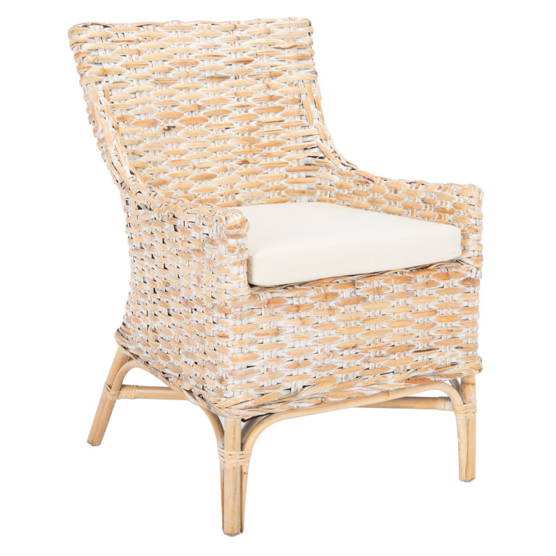 Chaise d'appoint Aldiana, Blanc naturel délavé