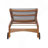 Outdoor Acacia Wood Chaise Lounge With Weather-Resistant Polyester Cushion, Adjustable-1082209150