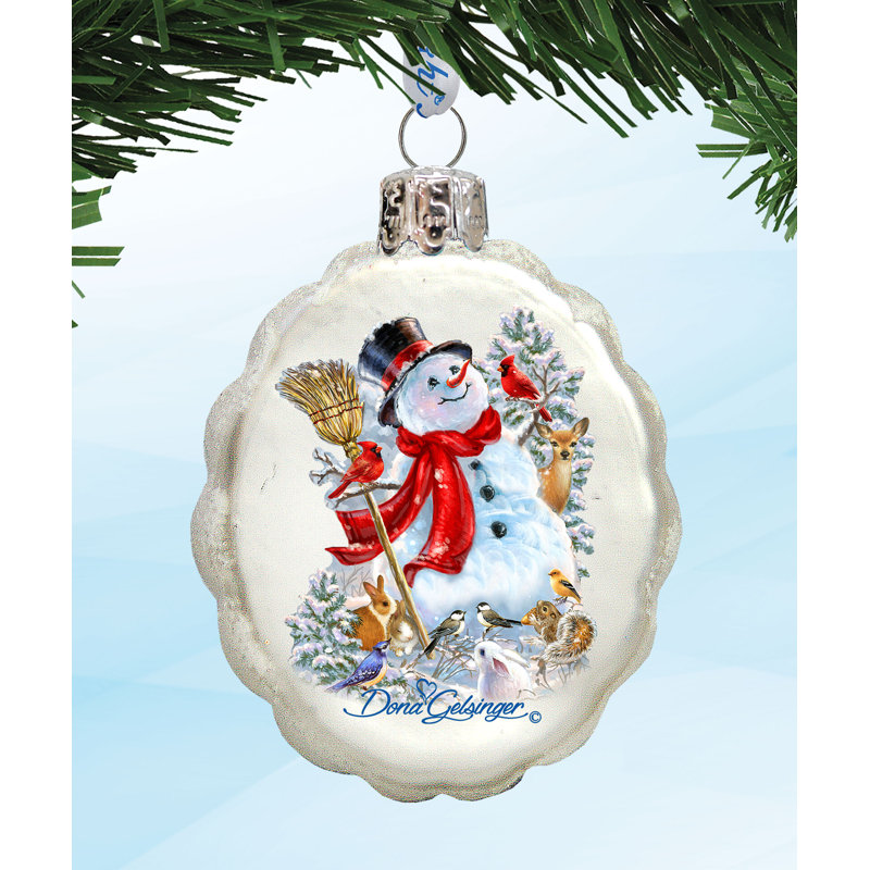 2'' Handmade Glass Holiday Shaped Ornament