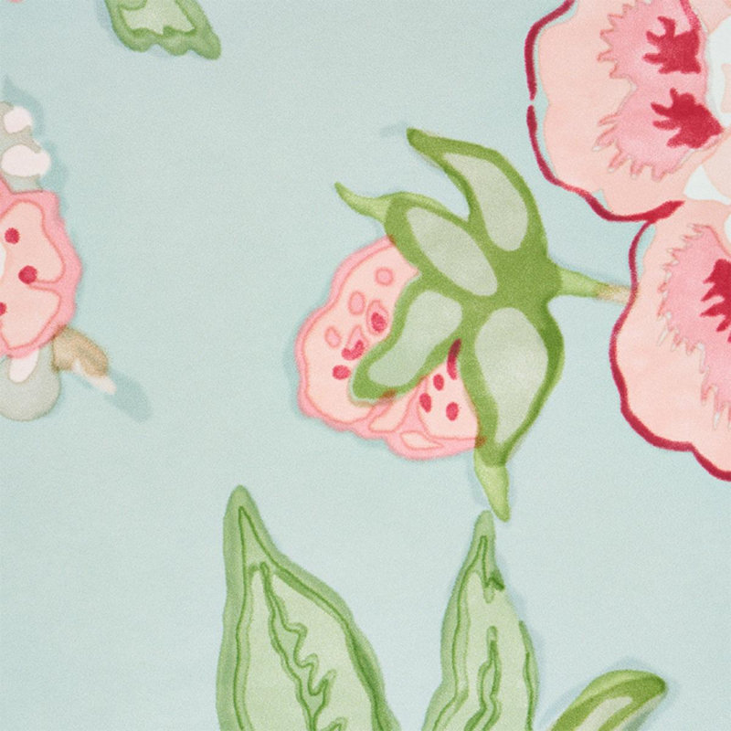Papier peint Bermuda Blossoms, Aigue-marine