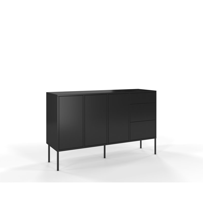 Caola 130cm Sideboard, Black
