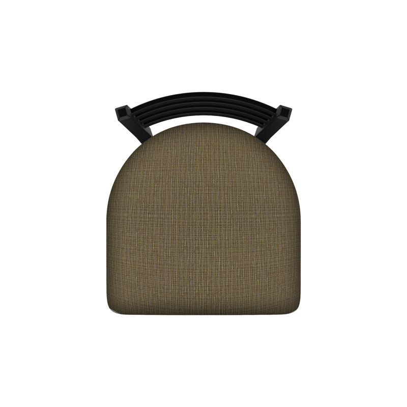 400 Jackie Chair, Black Wrinkle, Fabric-Graph Cork