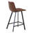 Latitude Run Modern Faux Leather Bar & Counter Stool – Armless PU Seat with Footrest, Iron Legs – Side Chair for Kitchen Island, Home Bar, Pub, Cafe, Dining Room-1033383109