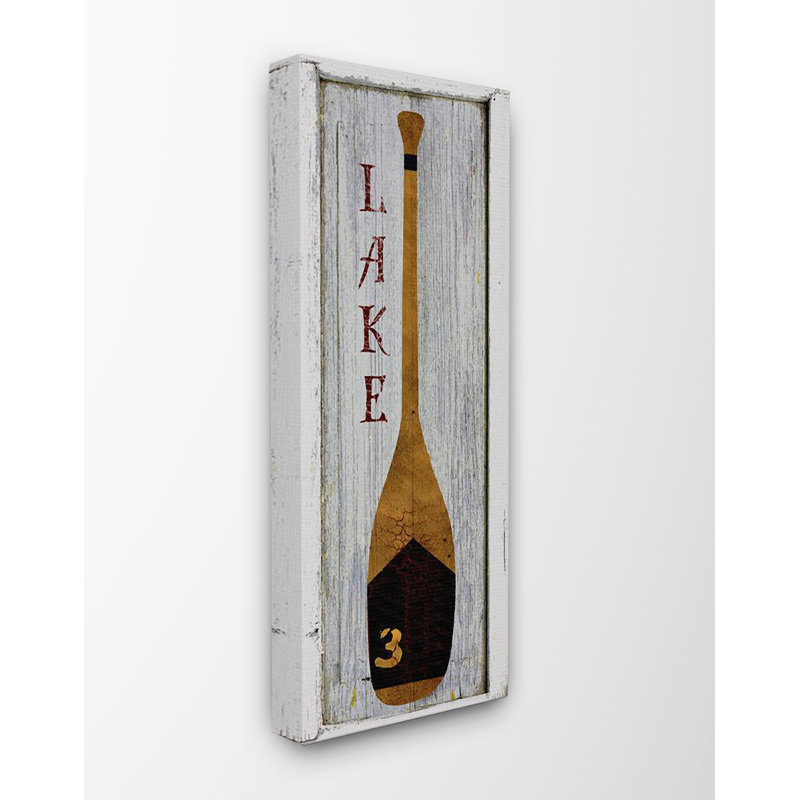 « en planches look vertical rame lake », impression, Toile tendue, H 24 po x l 10 po x P 1,5 po