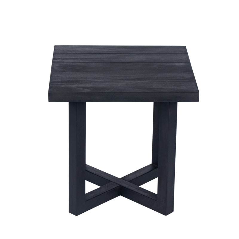 Table de bout carrée Ella, noir, table de bout, table d'appoint, table d'appoint moderne