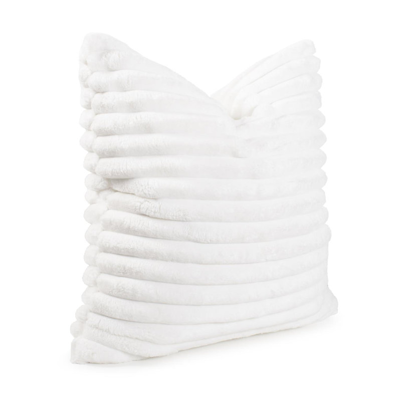 Oreiller Shar Pei , Blanc, Carré 24 po, Polyester