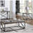 Sonoma Grey and Black Rectangular Coffee Table