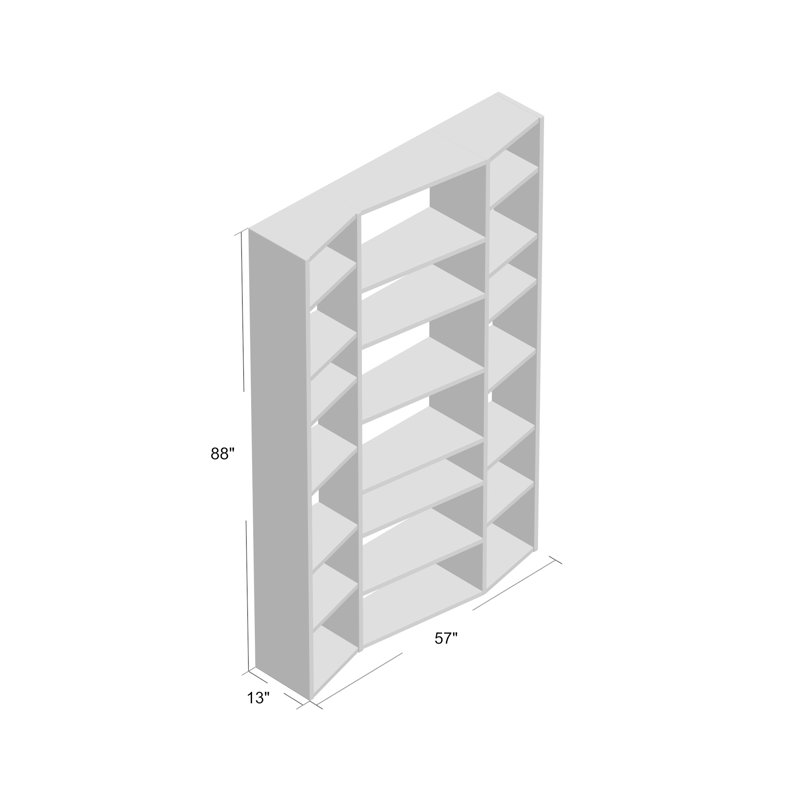 Valsa Geometric Bookcase, Matte White