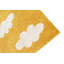 Hand Knotted Cotton Abstract Area Rug in Yellow/White