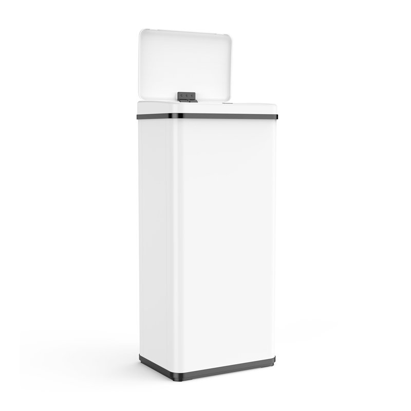 trash can lid, White