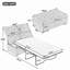 Canapé-lit pliant, repose-pieds de 49,6 po avec canapé-lit pliant, canapé-lit convertible avec matelas à mémoire de forme et capitonnage