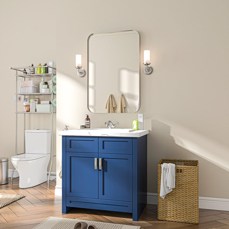 Miroir de salle de bain, Argent, 24 po x 36 po