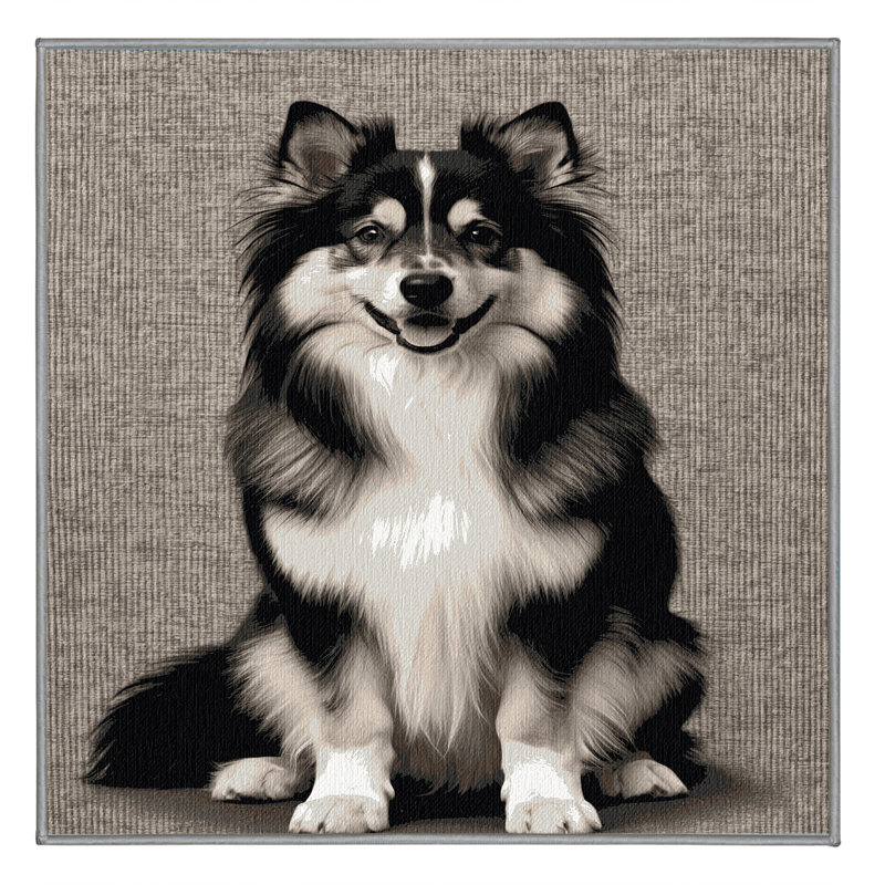  Tapis lavable finlandais Lapphund Dogs, Carré 6 pi
