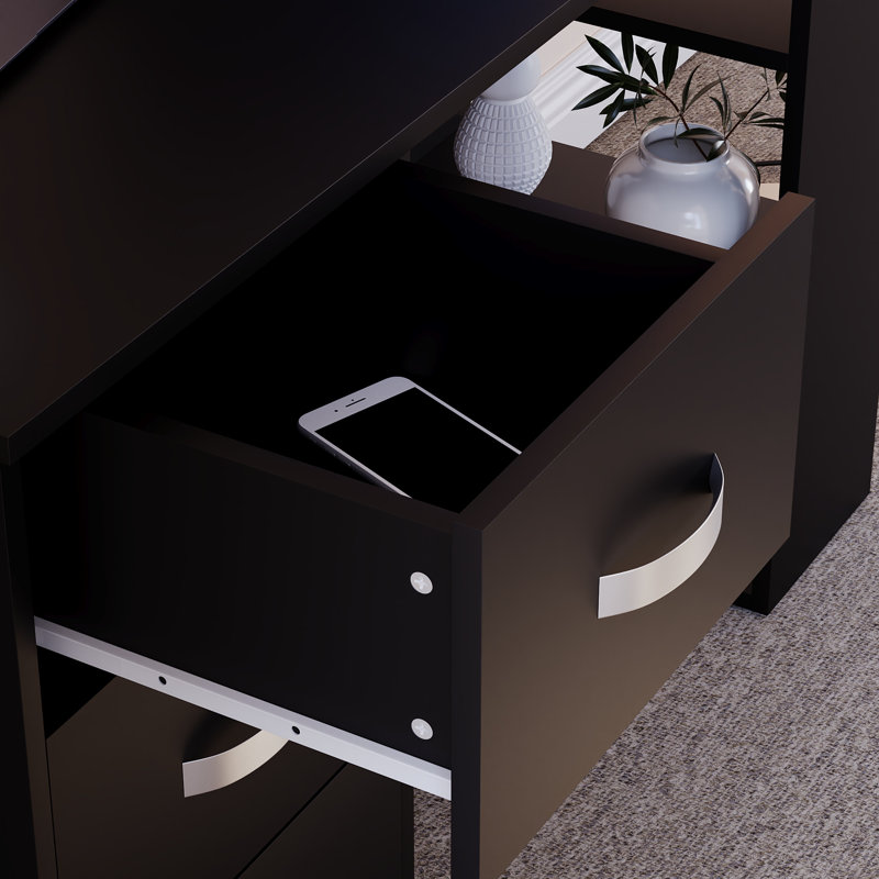 Muskoka Solid Wood Base Computer Desk, Black