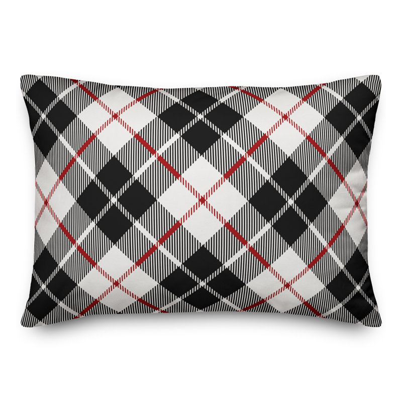 Coussin lombaire Noël, Intérieur, Noir / Blanc