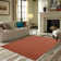 Amair Solid Color Area Rugs Rust
