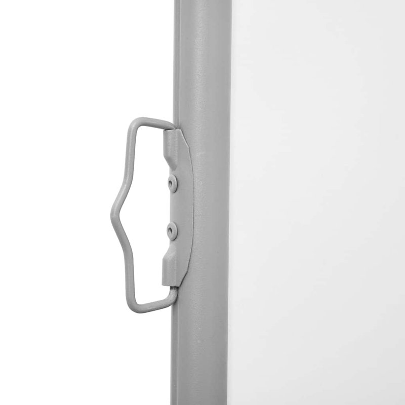 Paravent rétractable avec auvent pliant, H 55,12 po x l 472,44 po, Crème
