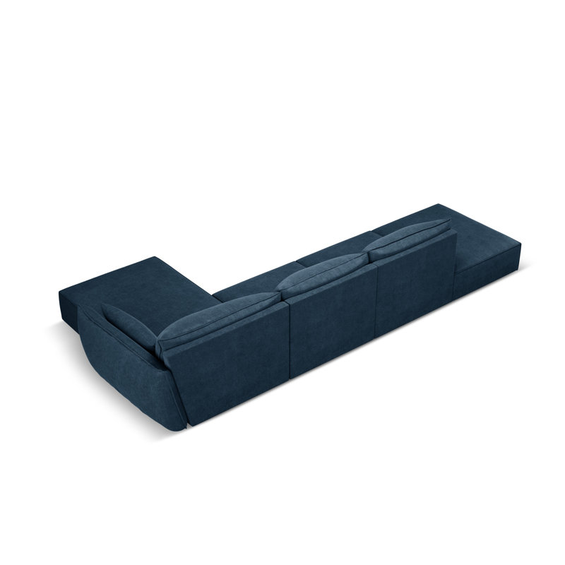 Laughlan 5 Seater Corner Sofa , Blue