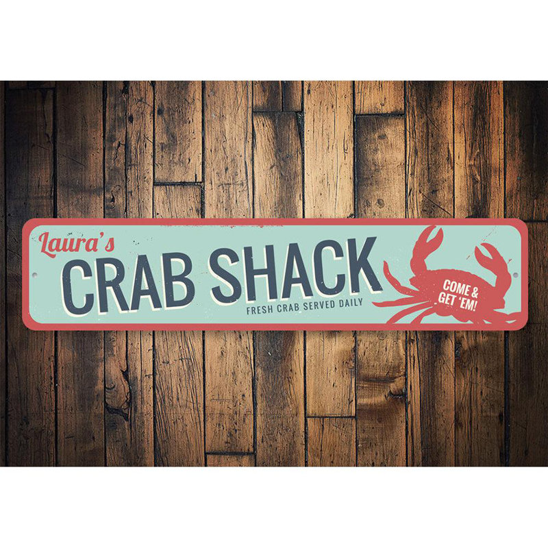 Plaque en aluminium Fresh Crab, H 4 po x l 18 po x P 0,04 po