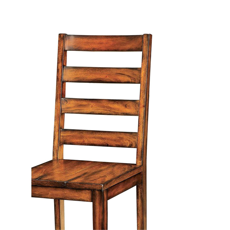 2 chaises de salle à manger en bois massif avec finition chêne industriel