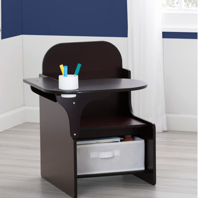 Chaise pour enfants avec bac de rangement Delta, MySize, chocolat noir Delta