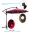 10 Ft Outdoor Patio Umbrella Solar Powered Led Lighted Sun Shade For Garden Deck Backyard Pool. Waterproof 8 Ribs With Crank And Cross Base. Canopy, Rust- Steel Pole. Energy Lighting. Construction.-835539562