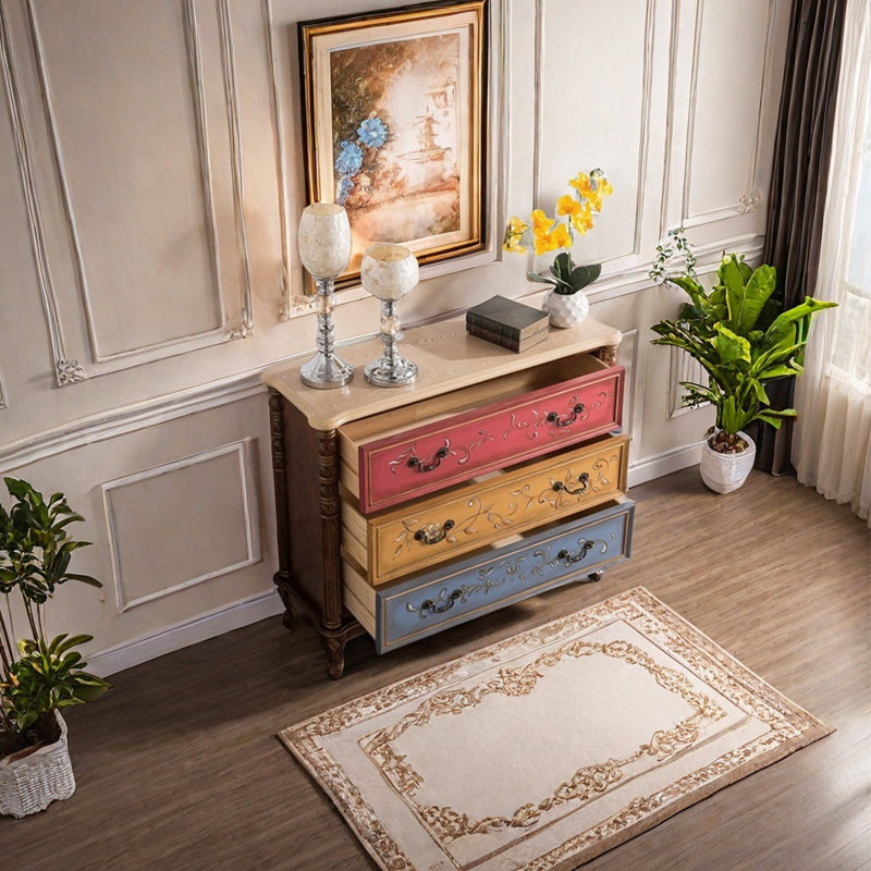 American style painted drawer accent chest