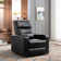 Rugiatu 33.1" Wide Modern Electric Power Breathable Leather Reclining Home Theater Seating with Arm Table and Cup Holders (Set Of 3)