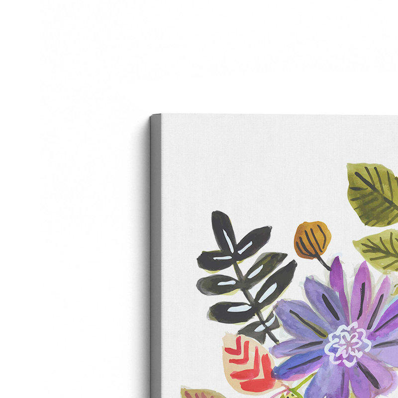 «Colorful Floral Bouquet II» par Karen Fields, reproduction d'art sur toile, H 36 po x l 36 po