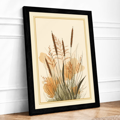 Dried Grasses Study Botanical - Framed Print