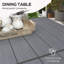 Fallston 6 - Person Plastic Patio Dining Set Rectangular Table-1785457062