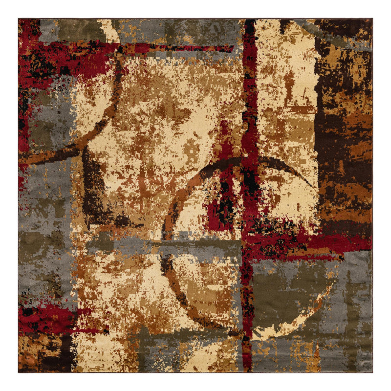 Adetomiwa Geometric Indoor Rug, Square 7'1"