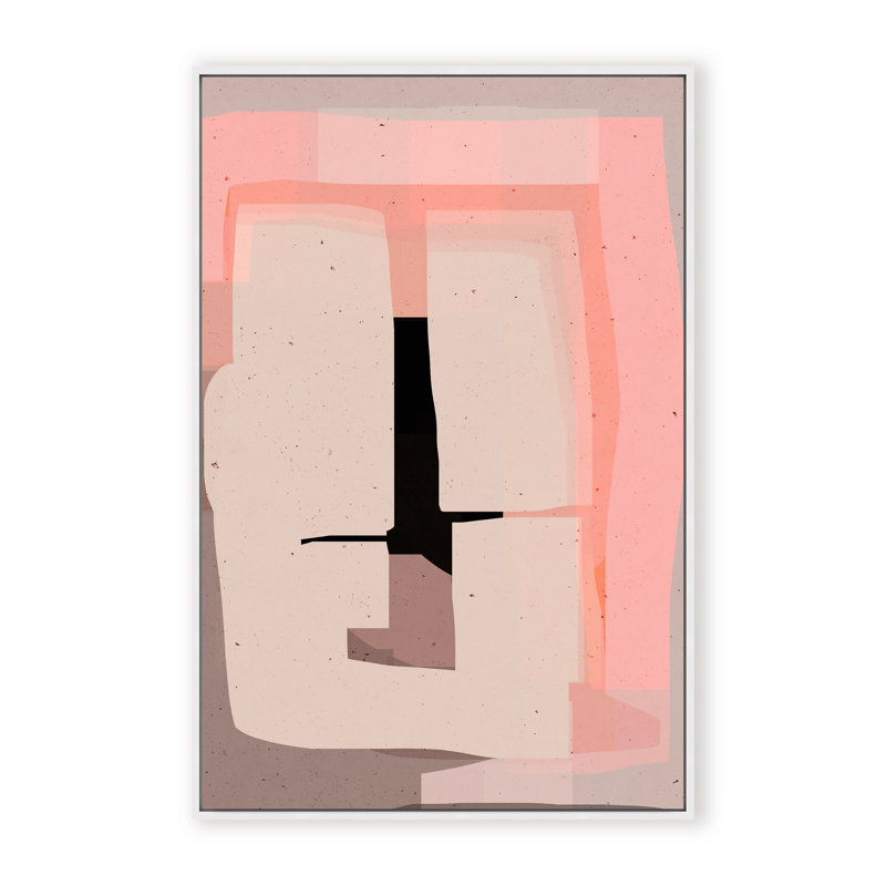 Abstract Phase 1 by  - Picture Frame Painting on Paper, 24" H x 16" W x 1.125" D, Framed Matted Print, Tan