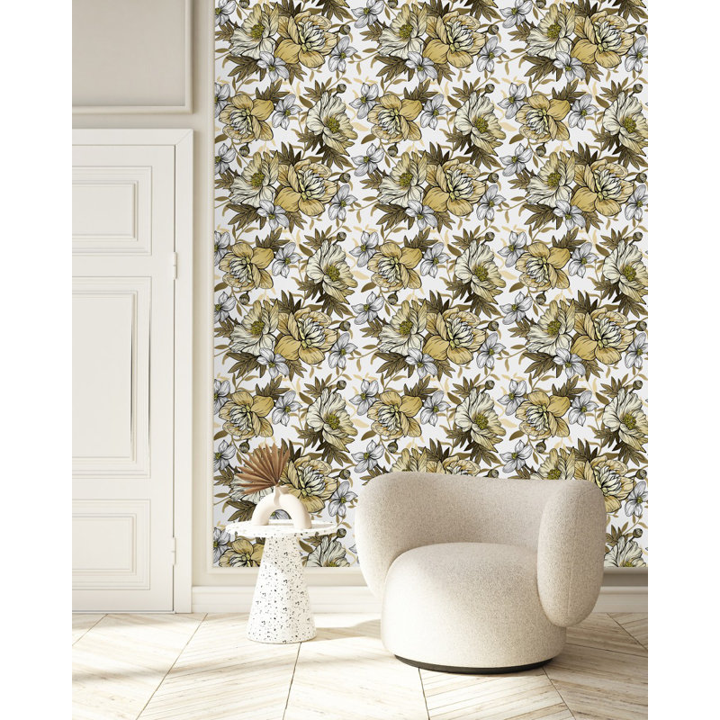 Floral Tile, 2.08' W x 10.42' L