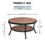 Table basse ronde à 2 niveaux avec bords festonnés Aderes-975174605